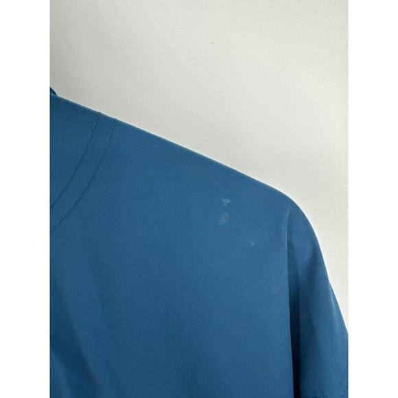 Vintage L.L. Bean Men's Teal Full Zip and Snap Close Hidden Hood Jacket Tall L - Picture 9 of 16